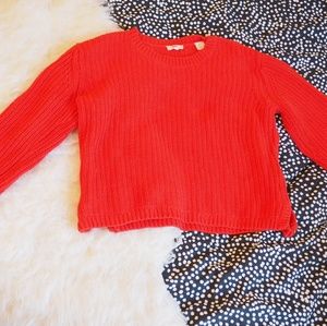 Levi's Vibrant Red Women's Crew Neck Sweater